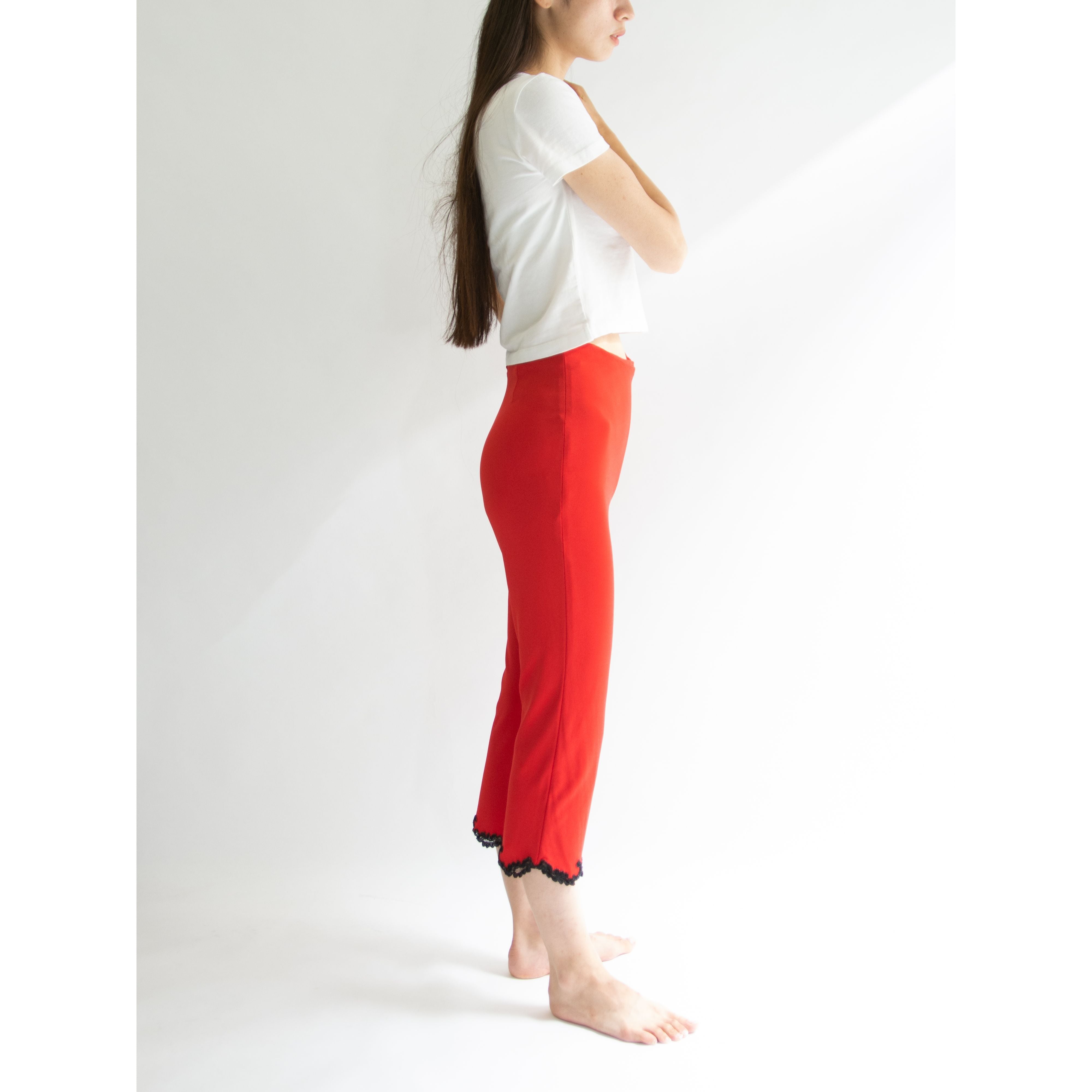 【GIANNI VERSACE】Made in Italy Viscose-Silk Jersey Pants(ジャンニヴェルサーチ イタリア製ヴィスコースシルクジャージパンツ)