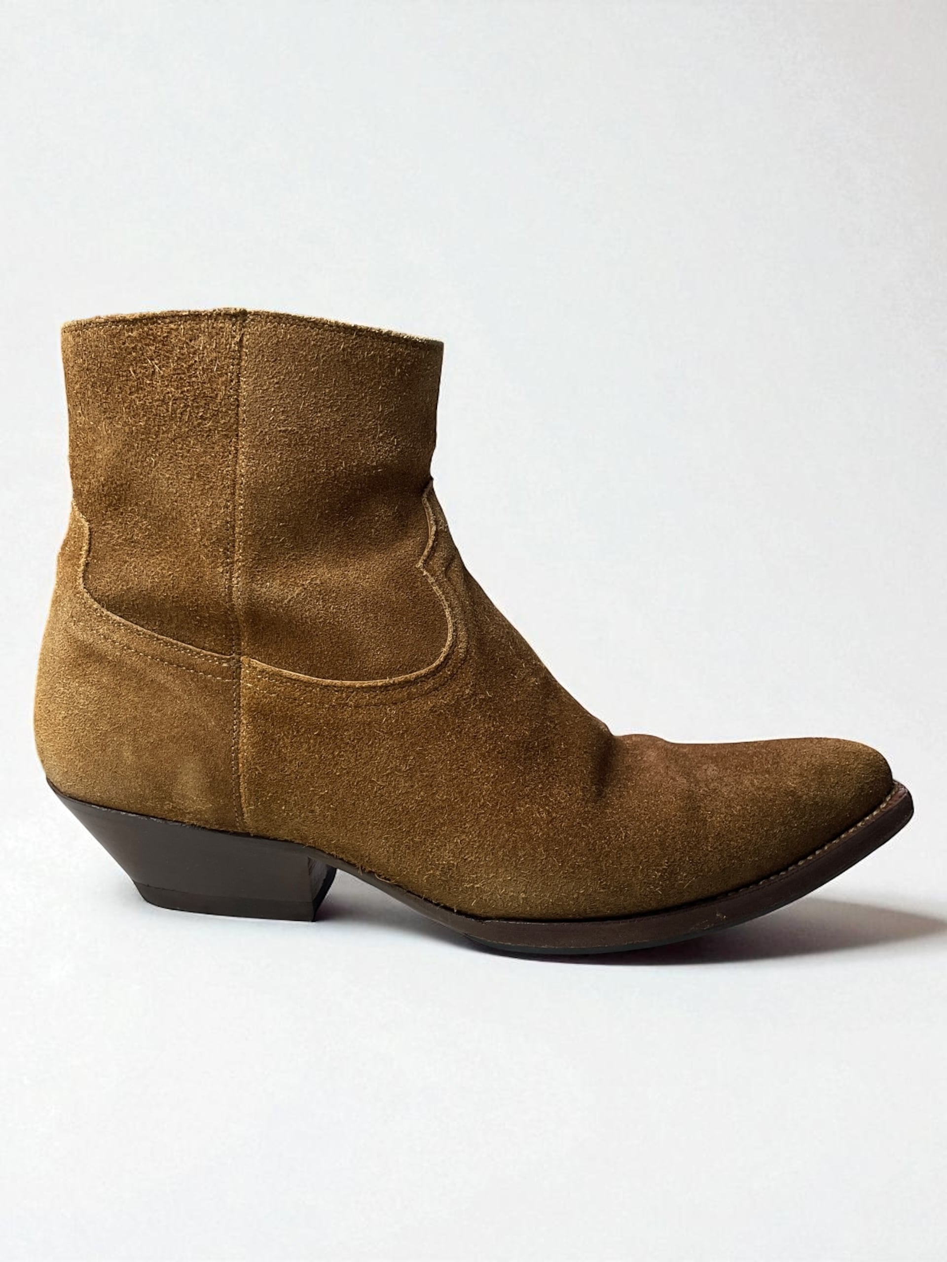 SAINT LAURENT by Hedi Slimane - SS15 Suede Side-Zip Boots 43