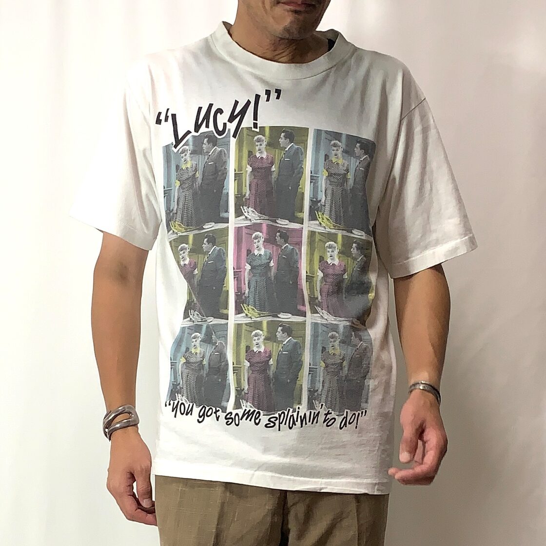 vintage 90s I Love Lucy print T-shirt プリントTシャツ アメリカ製  