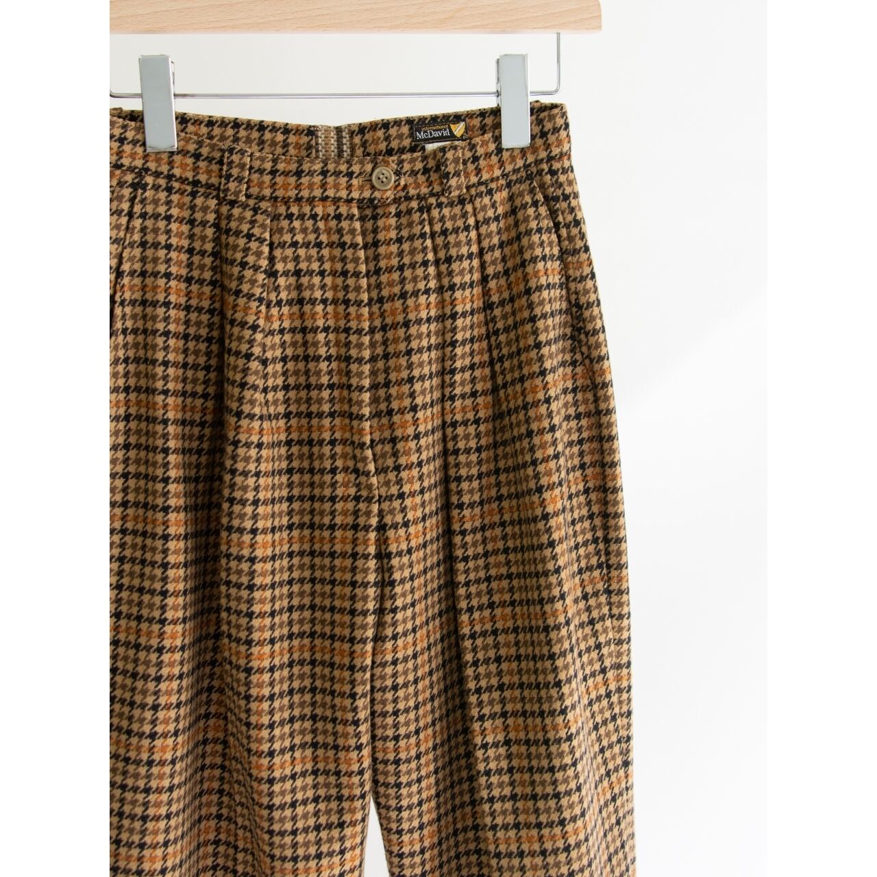 【McDavid】Made in West Germany Wool-Cashmere 2tuck Check Pants(西ドイツ製 ウールカシミヤツータックチェックパンツ)