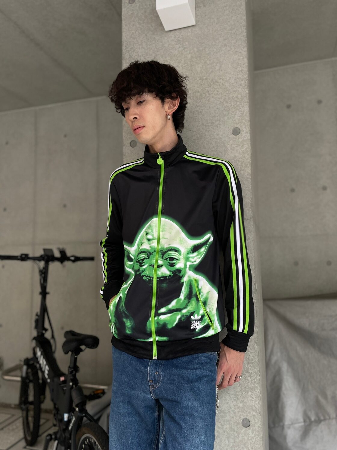 Old adidas×STAR WARS Yoda Printed Track Jacket Pay ID