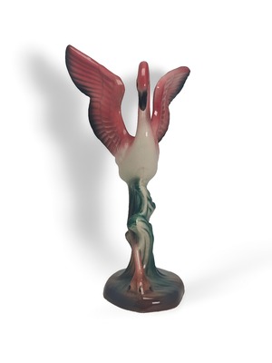 ヴィンテージ雑貨 ピンクフラミンゴ セラミックオブジェ