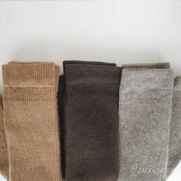 ヤク / キャメル 100％ モンゴル レッグウォーマー長め 伸縮性ありリブ