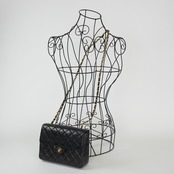 CHANEL シャネル ミニマトラッセ 20 ラムスキン シングルフラップ シングルチェーンバッグ ゴールド金具 1番台