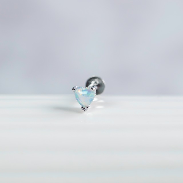 heart opal pierce [ｼﾙﾊﾞｰｶﾗｰ]