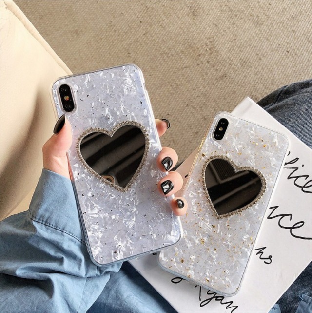 Heart mirror iphone case