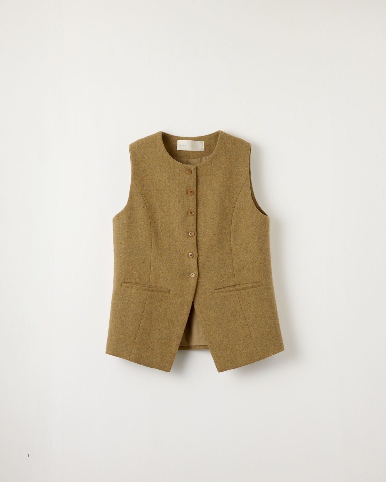 DU260716 Tweed Crew Neck Vest【set up可】【一部予約商品10月中旬】