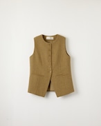 DU260716 Tweed Crew Neck Vest【set up可】【一部予約商品10月中旬】