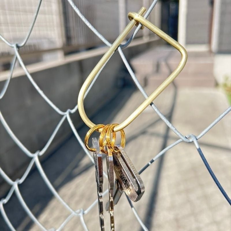 キーリング 手作り 丸カン付き 真鍮製 カラビナ 丸型 1個 | ベトナム