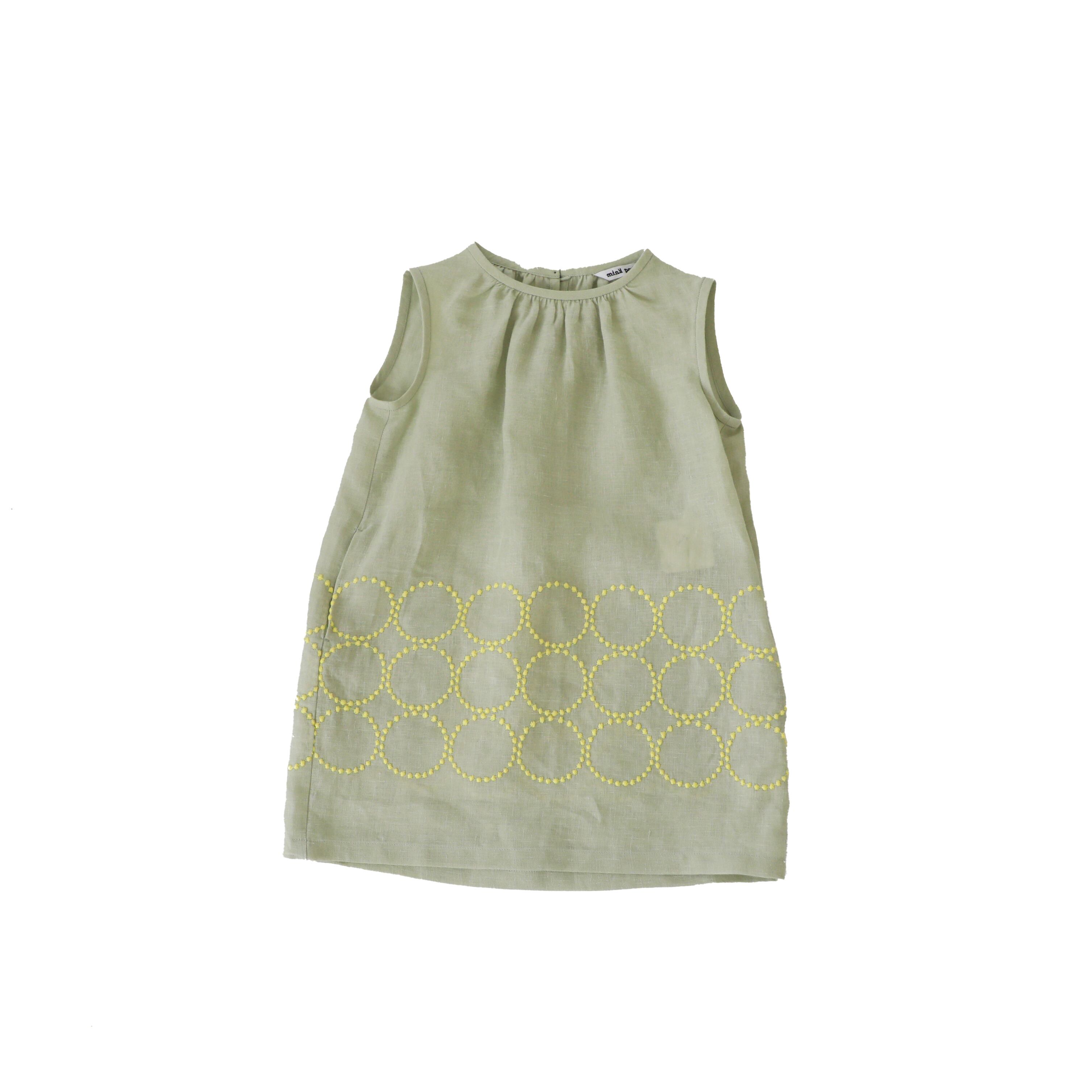 mina perhonen / tambourine ワンピース / light green / 140cm | crecer