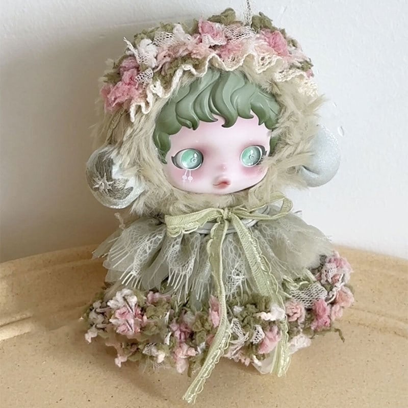 Skullpanda用 フラワーフェアリー 花柄装飾 チュールドレス+ヘアバンド