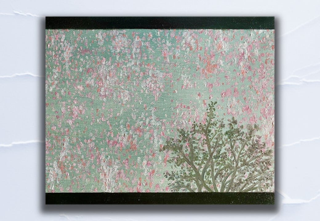 【真筆・油彩画】風景画「筏下り」サイン有 T.ISAKA 花筏 | Shiva's art