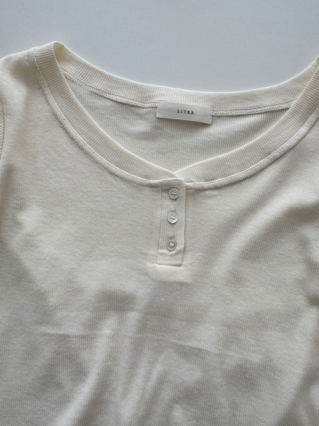 (予約) LITER / Elly button t-shirts 2color