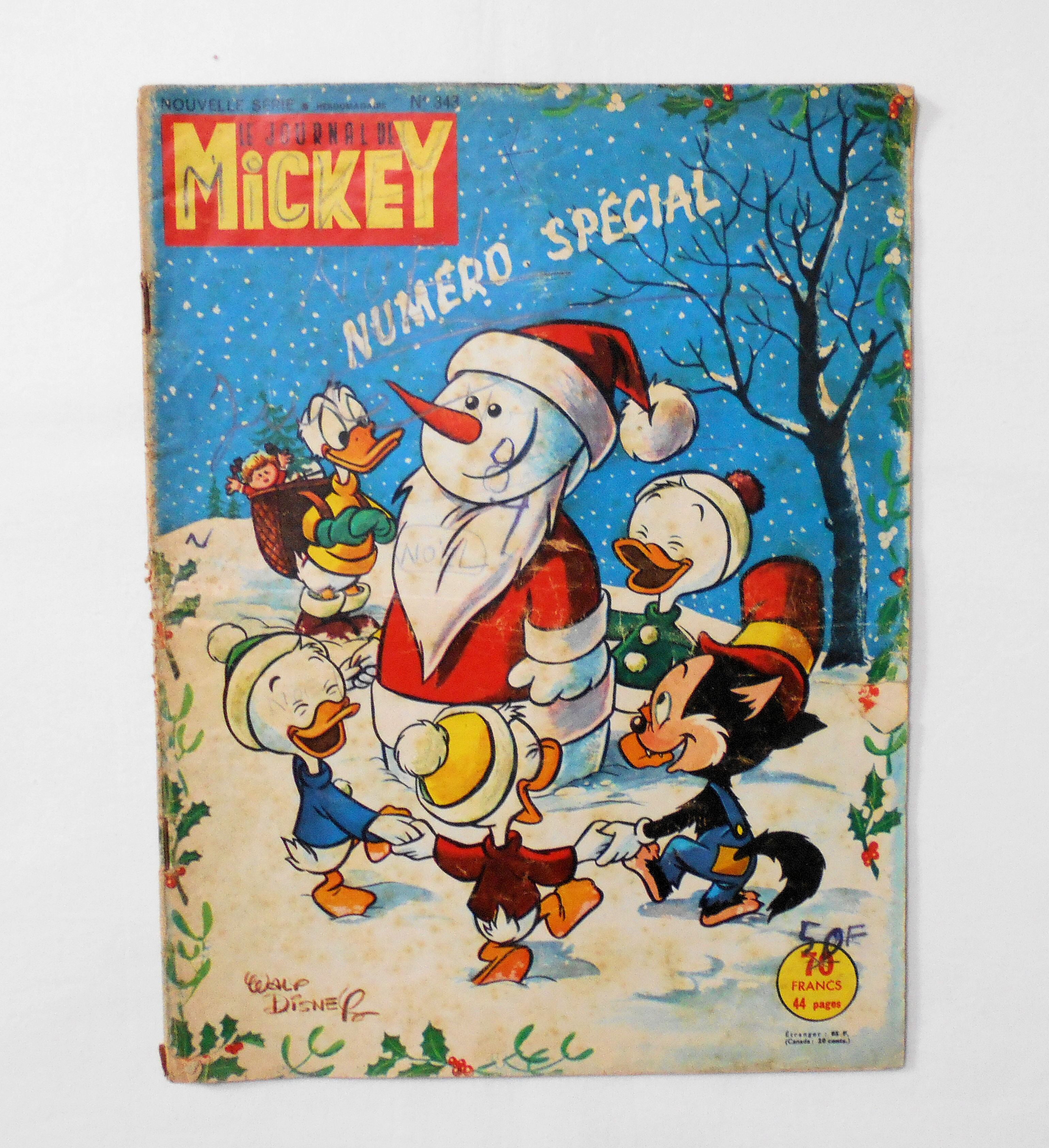LE JOURNAL DE MICKEY】 NO.376 フランス版ディズニーマガジン ＜1959
