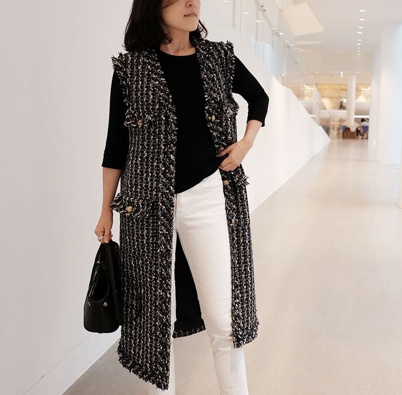 ツイードロングジレ_r000372 | reverie