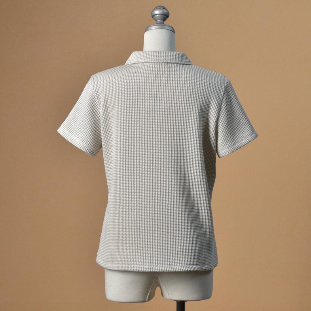 Sarahwear サラウエア ワッフルポロシャツ・ベージュ【送料無料】