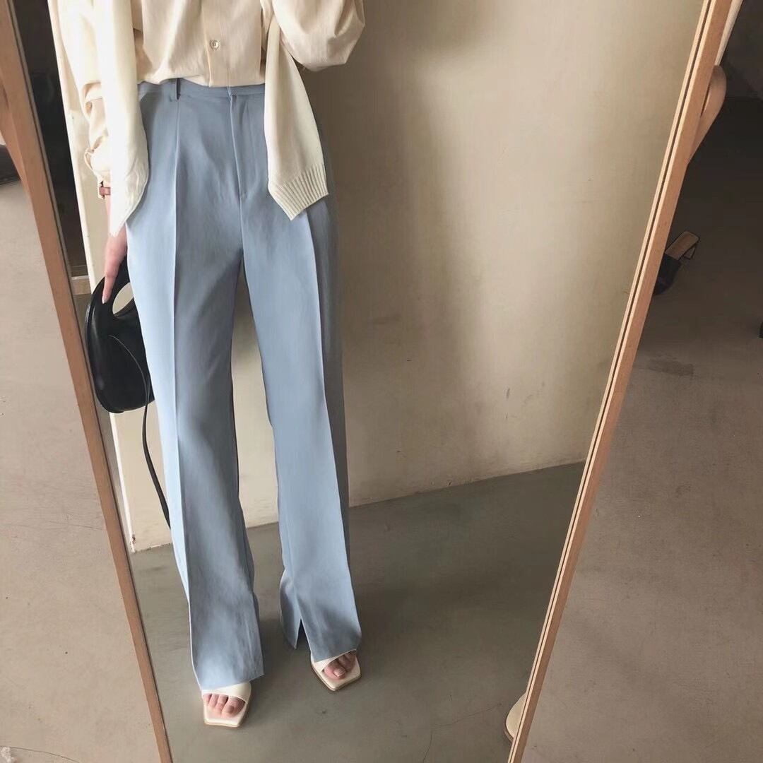 Slit pants /blue (3月下旬〜4月上旬頃発送予定)