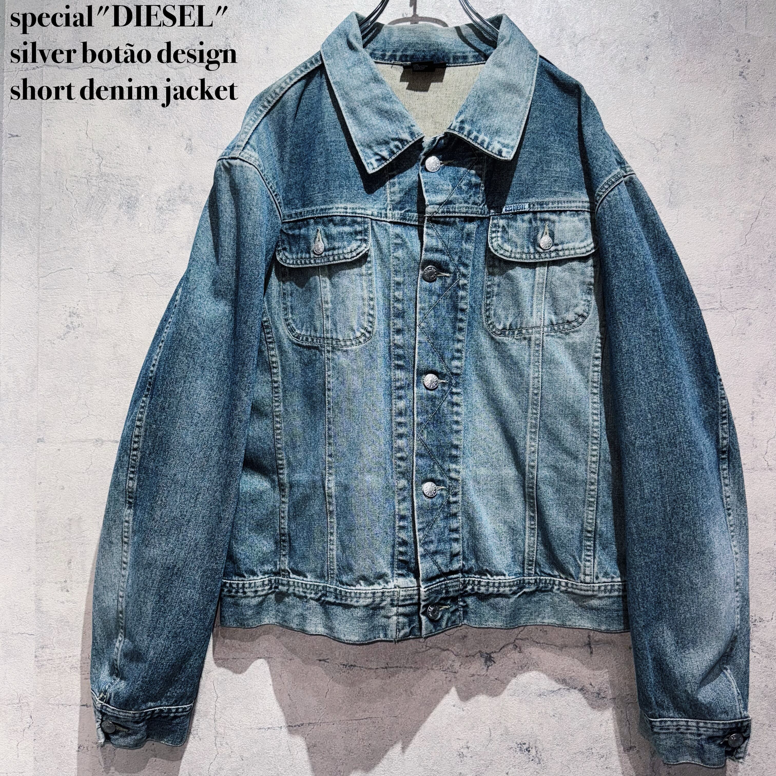 special"DIESEL"silver botão design short denim jacket