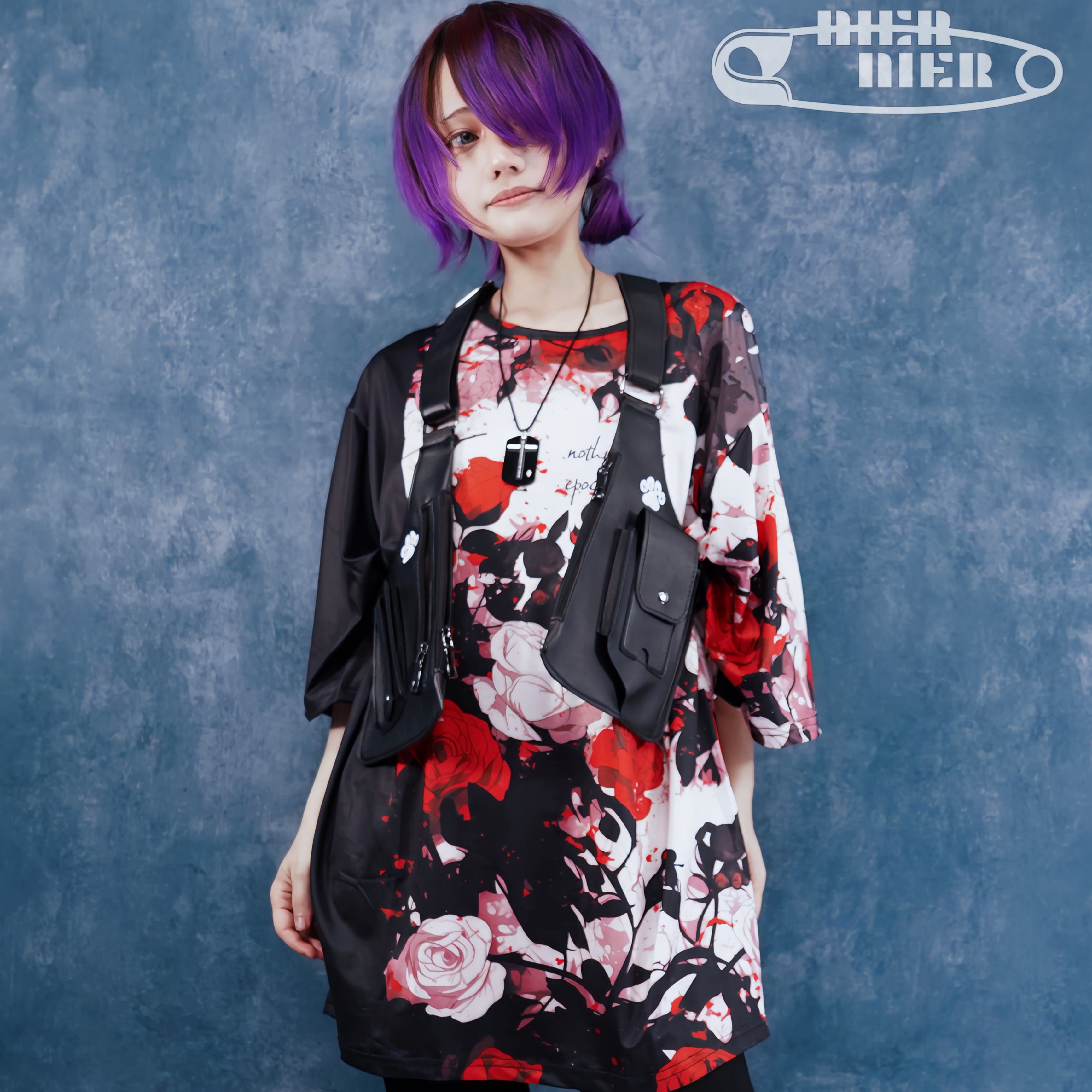 MULTI POCKET BLACK HARNESS | NIER CLOTHING
