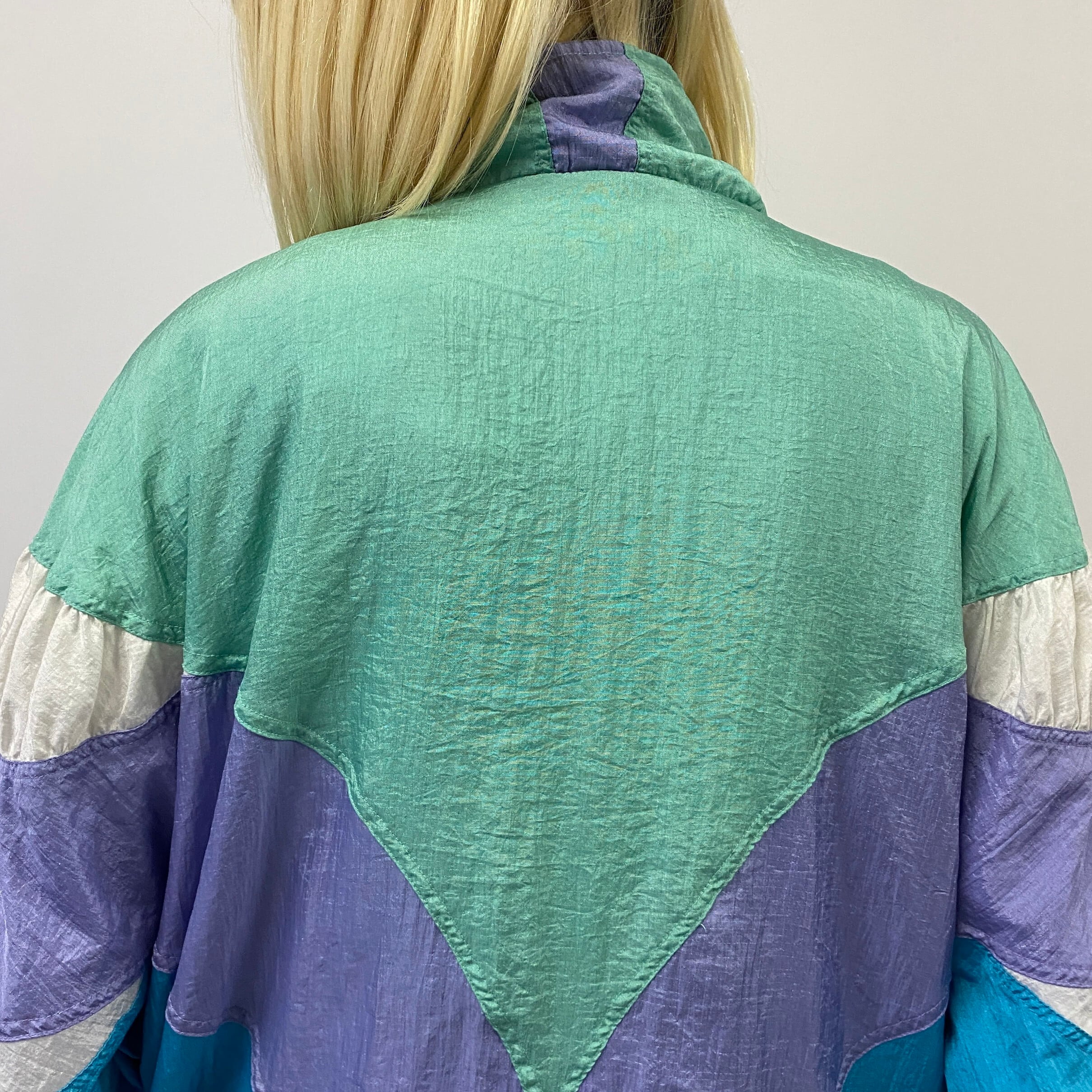 80〜90年代 adidas ロゴ刺繍 アディダス 切替 ナイロンジャケット