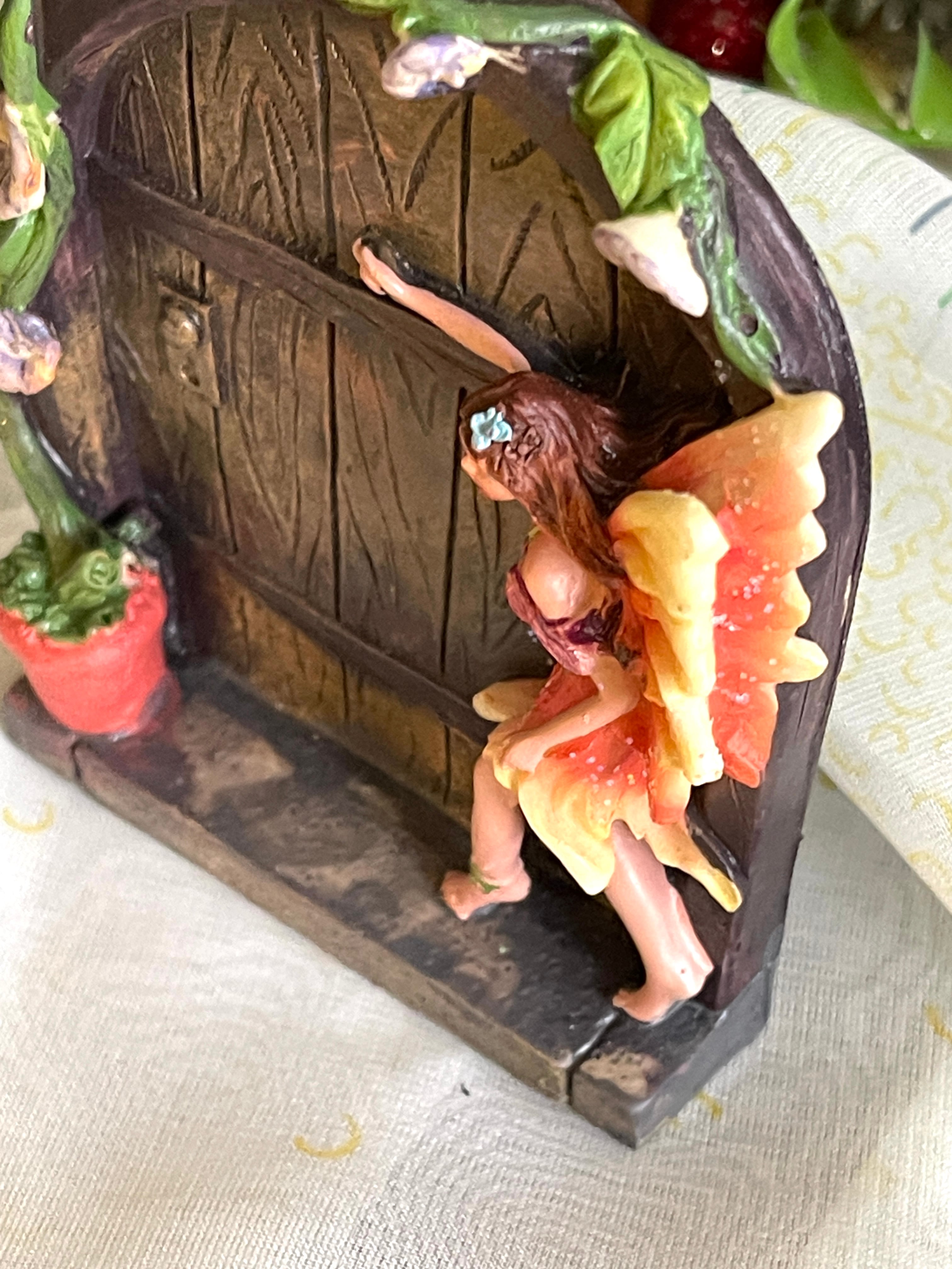 ◇妖精と扉◇ブルーの妖精◇オレンジの妖精◇オーナメント◇Fairy Land