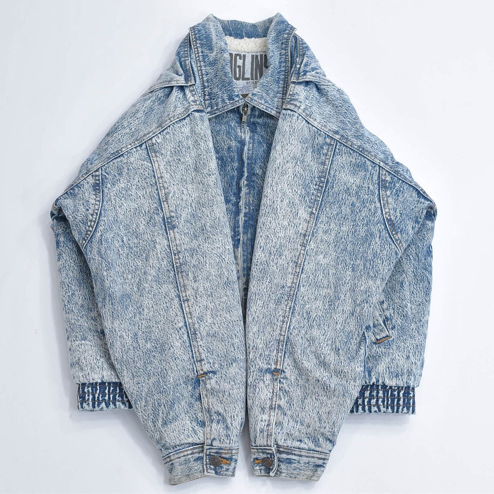 vintageケミカルデニムロングジャケット Jungle Storm デニムジャケット gジャン Chemical vintage processed