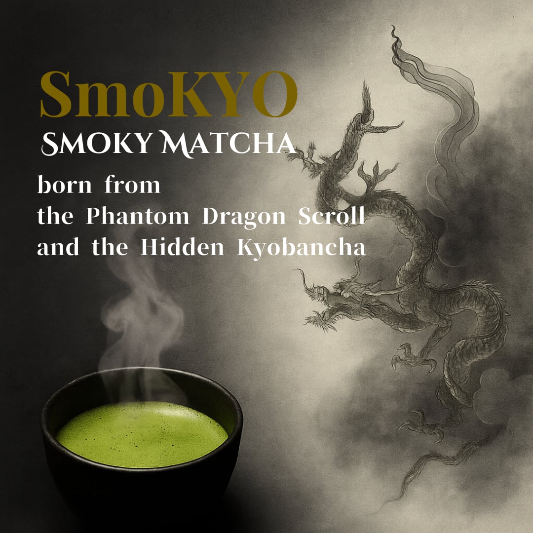 New Style Smoky Matcha SmoKYO (Smoky Matcha)|Kyobancha × Matcha × WACHA Blend|Hidden Dragon & Hidden Tea|A New Japanese Tea Experience with Smoky Aroma & Umami|Smoky Matcha Japanese Tea Blend