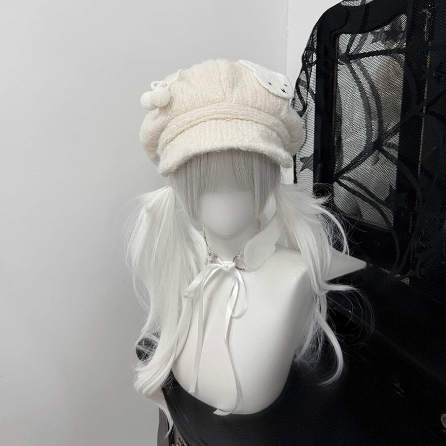 うさ耳ニット帽 ヘッドドレス 星 バラ 帽子・頭飾り | HoshibakoWorks