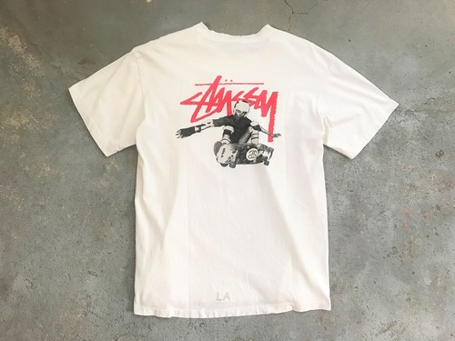90～2000s Stussy "skateboard in LA" T-shirt MADE IN USA