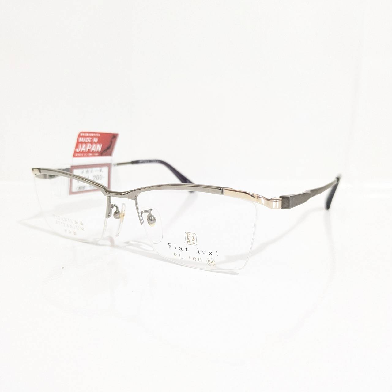 【Fiat lux!】スクエアナイロールフレーム ゴールド&ガンメタ