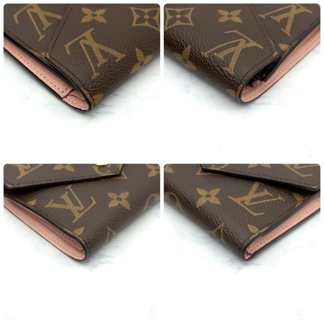 ルイヴィトン モノグラム ヴィクトリーヌ 三つ折り財布 ローズ 最高級美品】ルイヴィトン モノグラム ヴィクトリーヌ 三つ折り財布