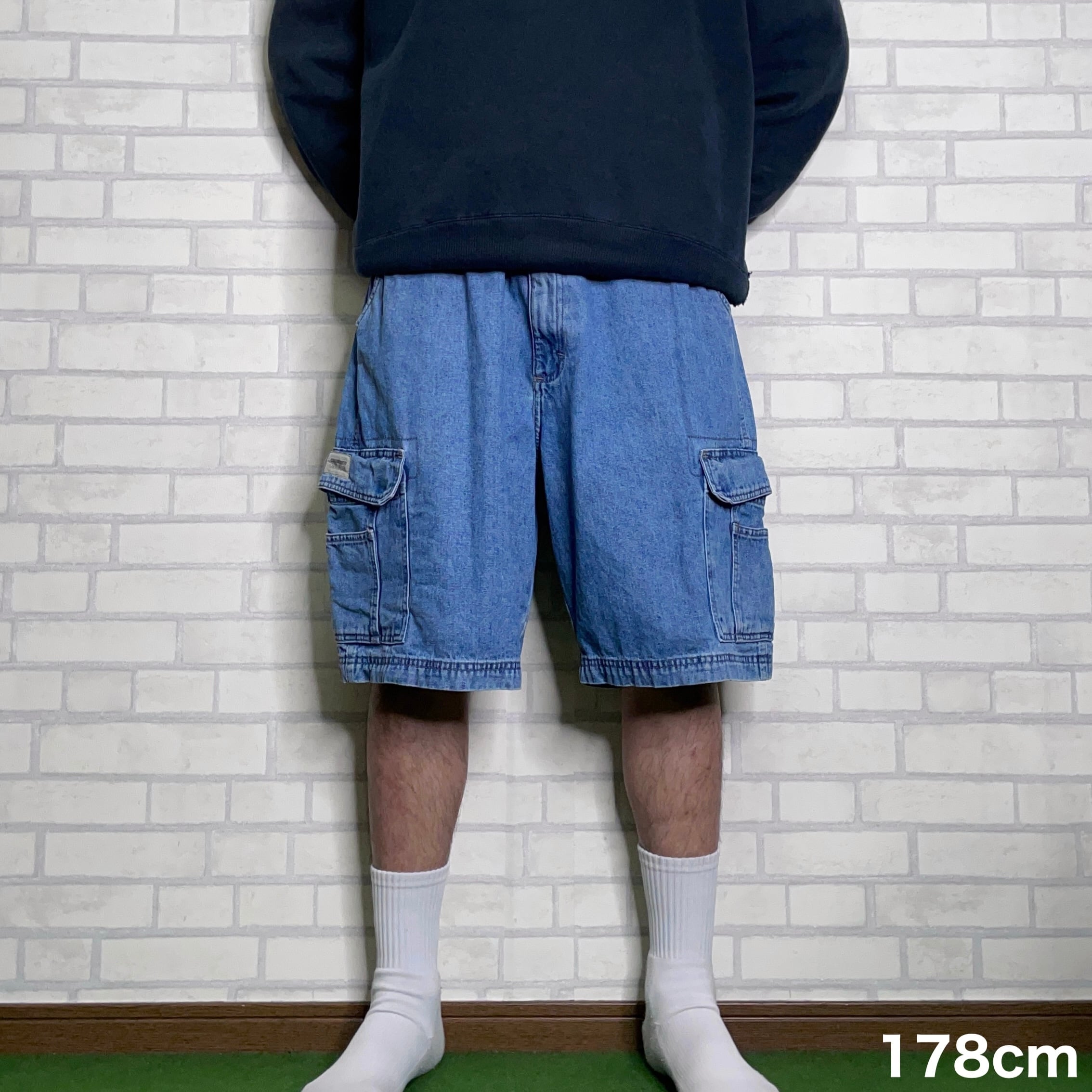 Wrangler デニムカーゴショーツ W36 ブランドタグ | 古着屋OLDGREEN