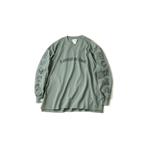 gym master ジムマスター 7.4オンス ビッグロンT ロングTシャツ 長袖 メンズ レディース ユニセックス 大きいサイズ 綿100 コットン ワイドシルエット 秋冬 G621778 G621779 Friendsモス(G621779-41)