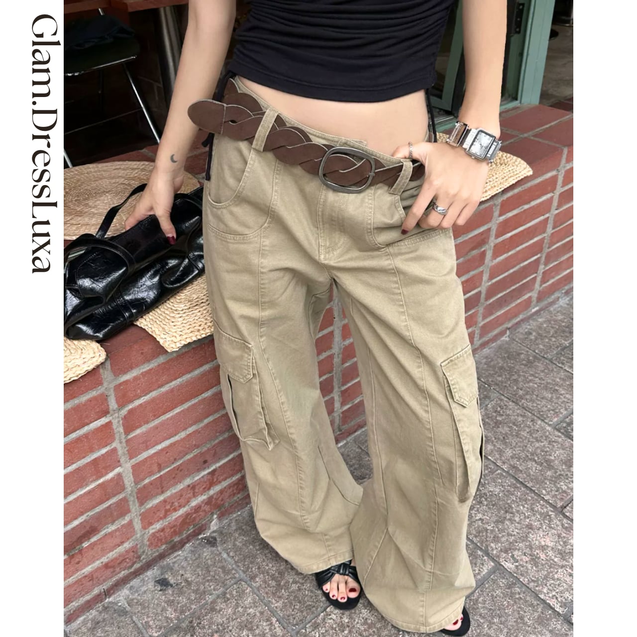 Vintage Cargo ワイドパンツ_P391