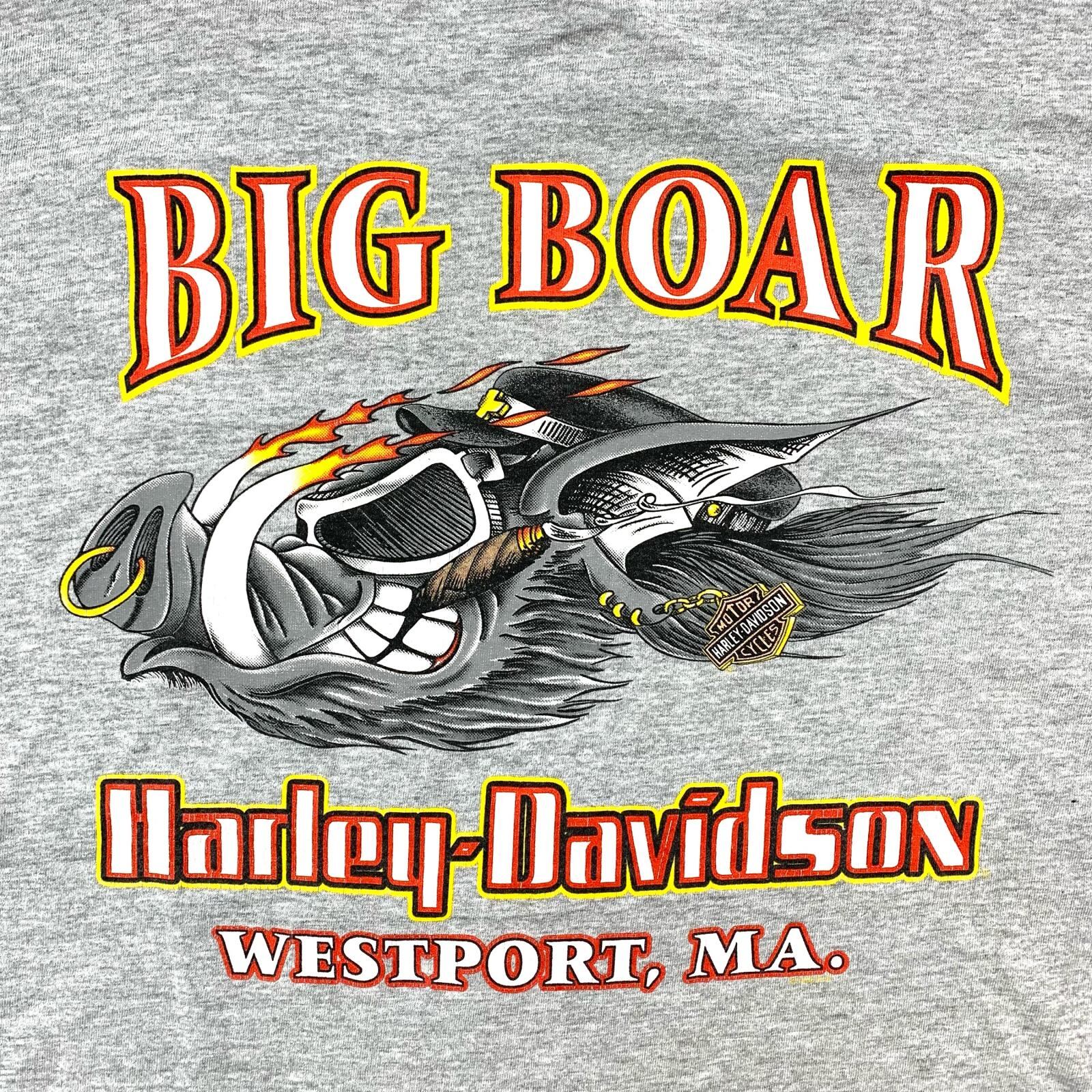 HARLEY-DAVIDSON ハーレーダビットソン 長袖Tシャツ 00年代 BIG BOAR