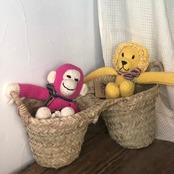 kenana knittersサルピンク | オーガニックコットンのあみぐるみ