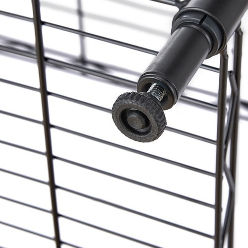 ワイヤーシェルフ ラック  ステンレス ３段 奥行き29cm 高さ68cm 幅42cm 組み立て簡単 頑丈 調節可能 リビング キッチン バスルーム 黒 ブラック