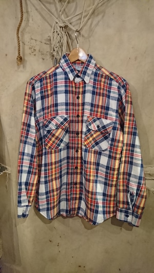 80s FIVE BROTHER HEAVY FLANNEL SHIRT