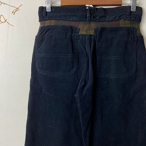 COMME des GARCONS HOMME PLUS EVERGREEN check switching black corduroy pants