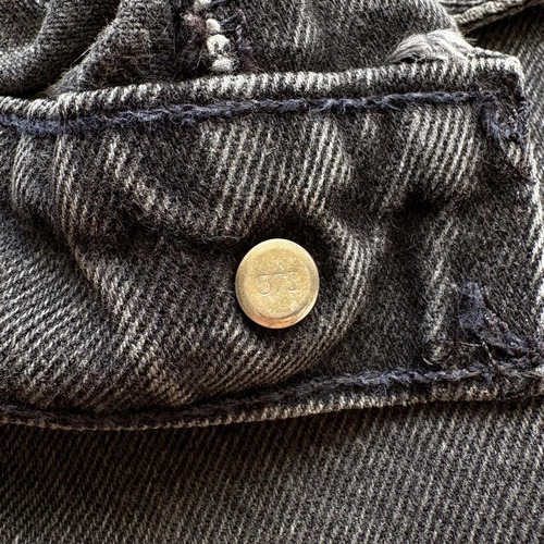【W32 L30】90s USA製 levi's ブラック 550 詳細写真7