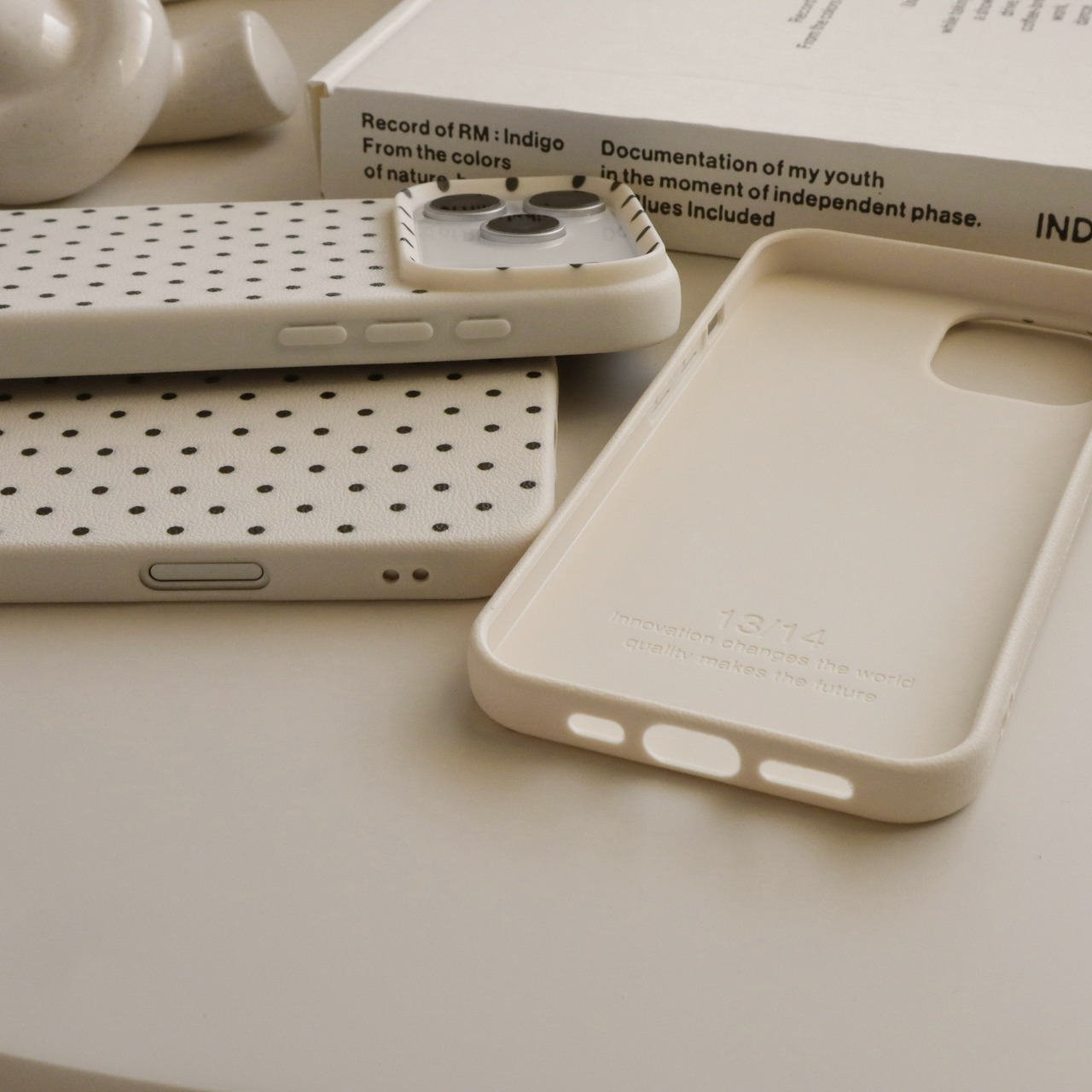 ［ phone case ］monotone dot