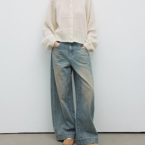 High-waisted Denim Pants T6117