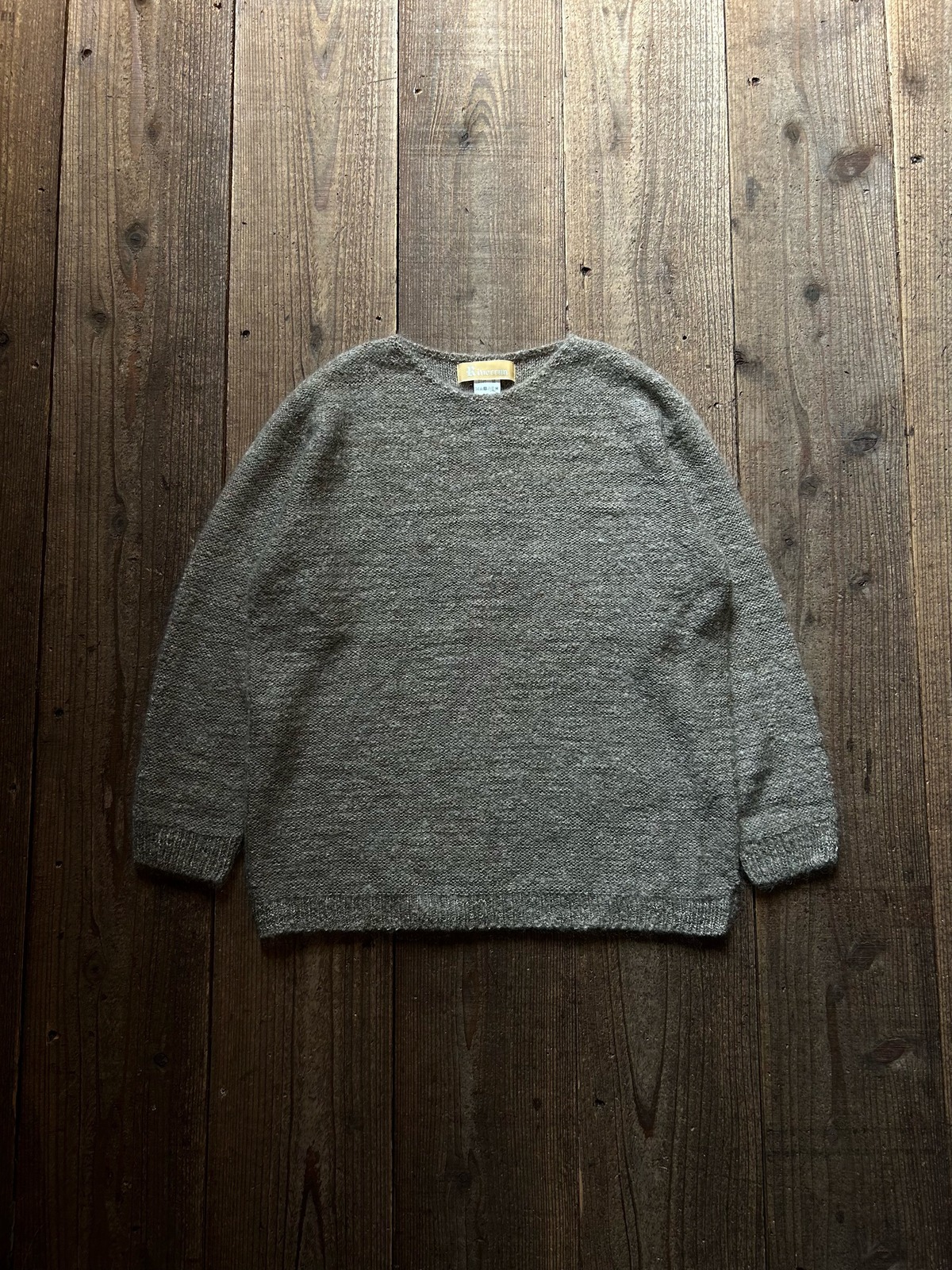 ANSNAM riverrun mohair clash pullover brown gray | TALE COCOON
