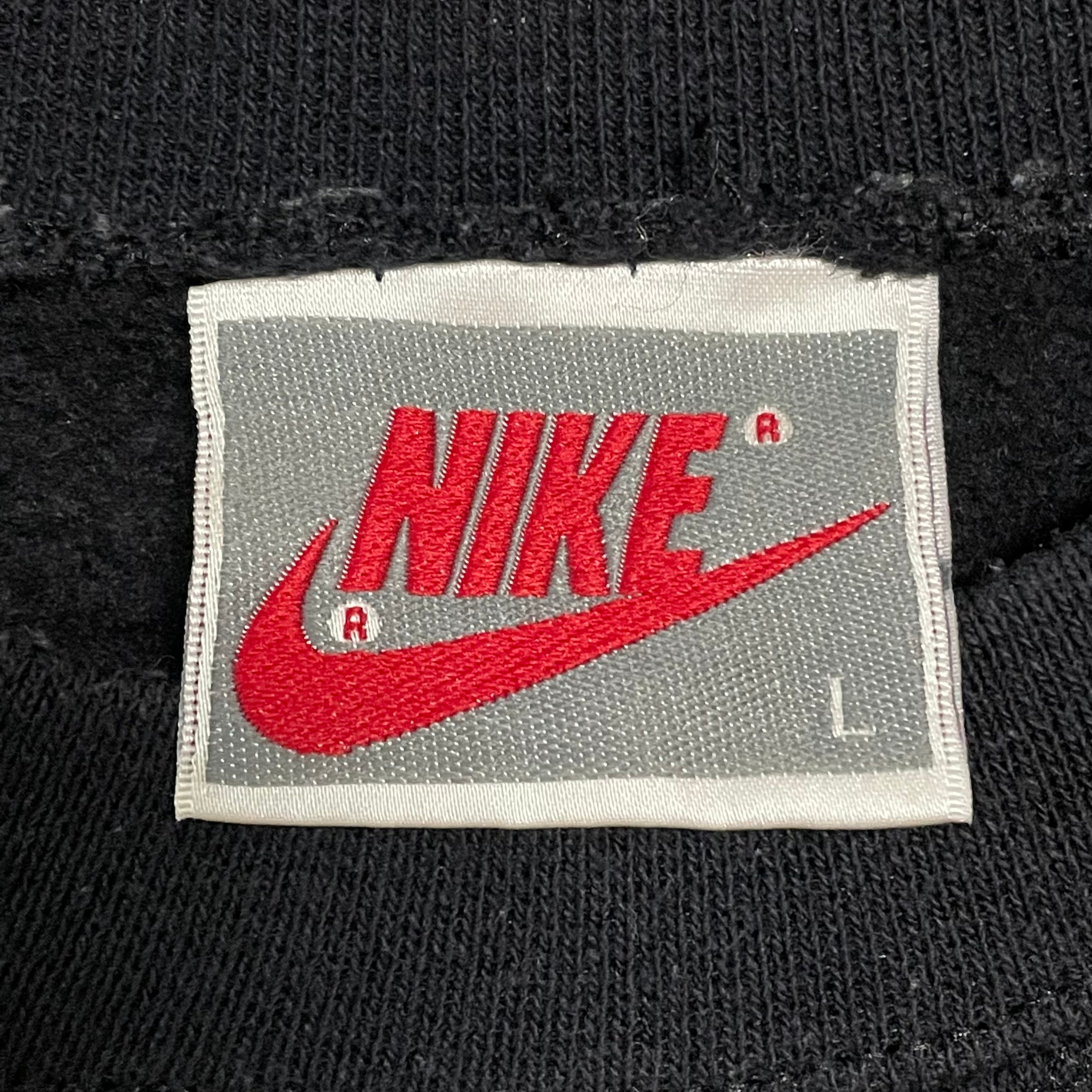 90s 銀タグNIKE ナイキ スウェット フロントロゴ 刺繍 M トレーナー-