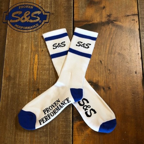 S&S CYCLE ロゴ レース ライン ソックス