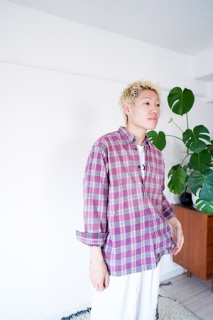 【1950-60s】"French Made" Euro Vintage Grandpa Shirts / 562