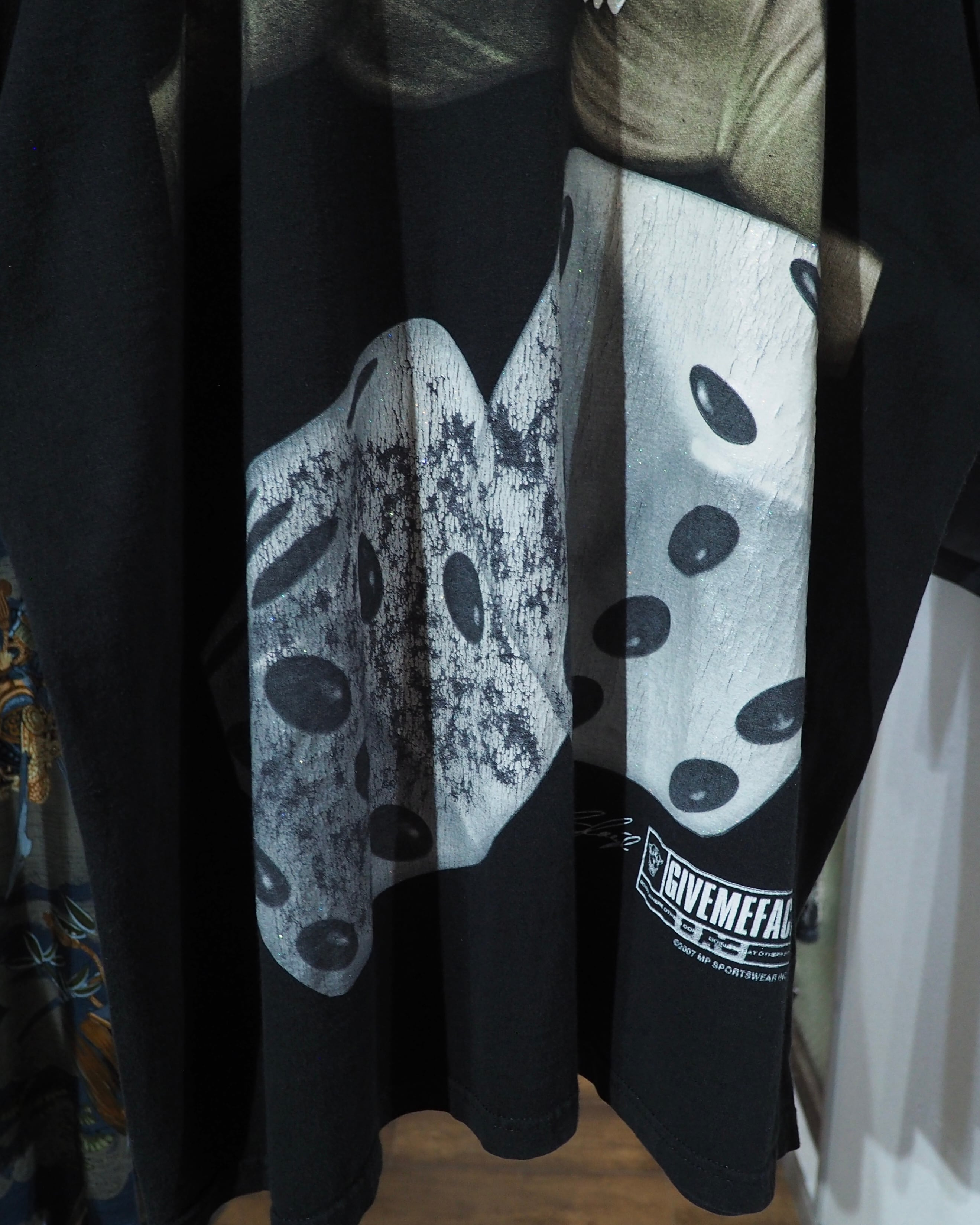 ” Craps - Hand throwing the Dice ” Graphic printed Over silhouette Tee