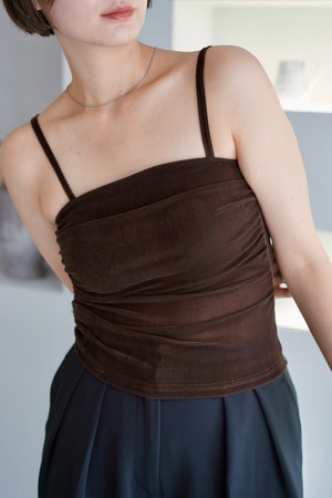 ベロアキャミソール　Brown