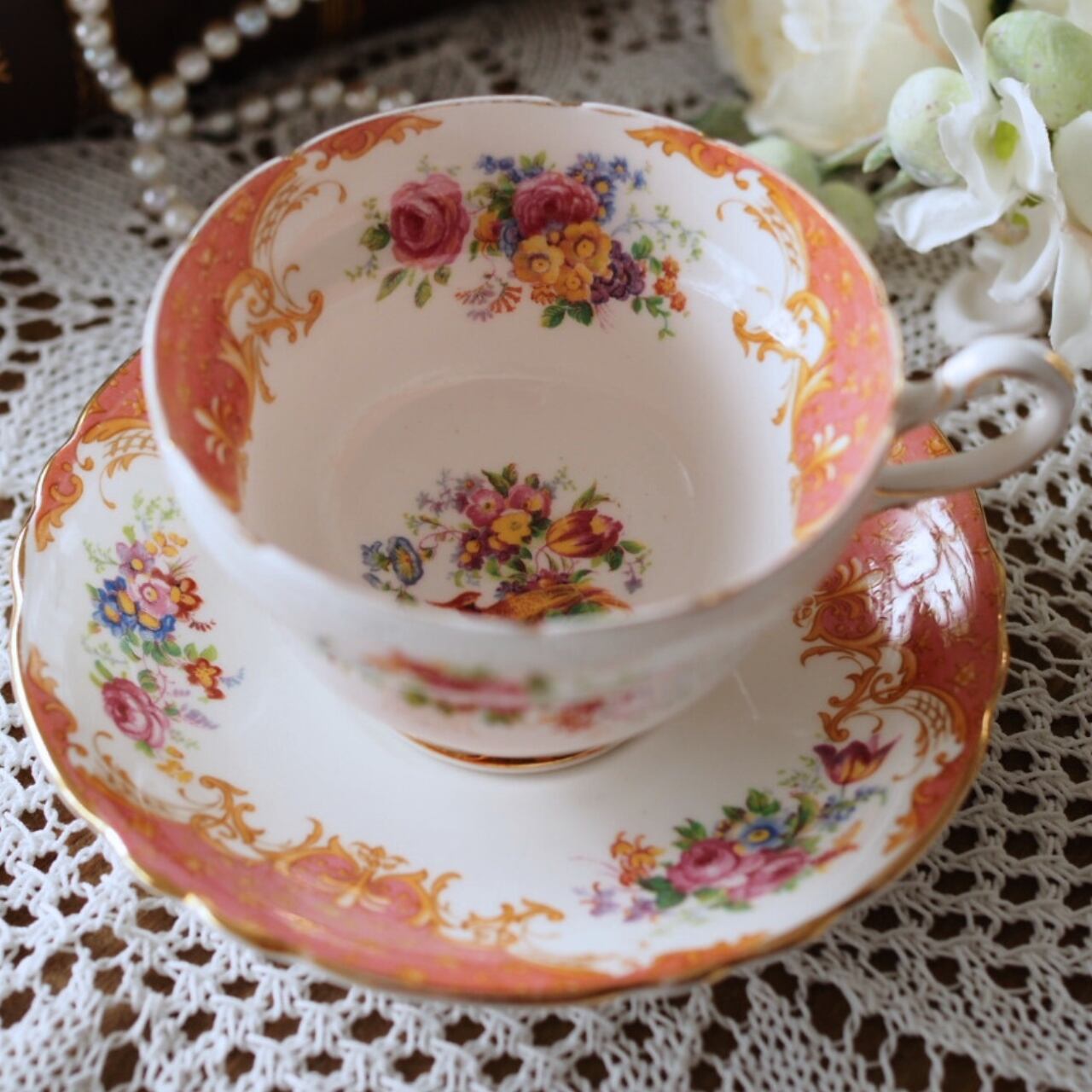 ★一点限り 英国 パラゴン カップ&ソーサー★オールドノリタケがお好きな方にも ☆一点限り 英国 パラゴン カップ&ソーサー☆オールドノリタケが