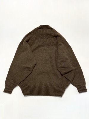 FACTORY・ヤク　ノルディックセーター・ブラウン